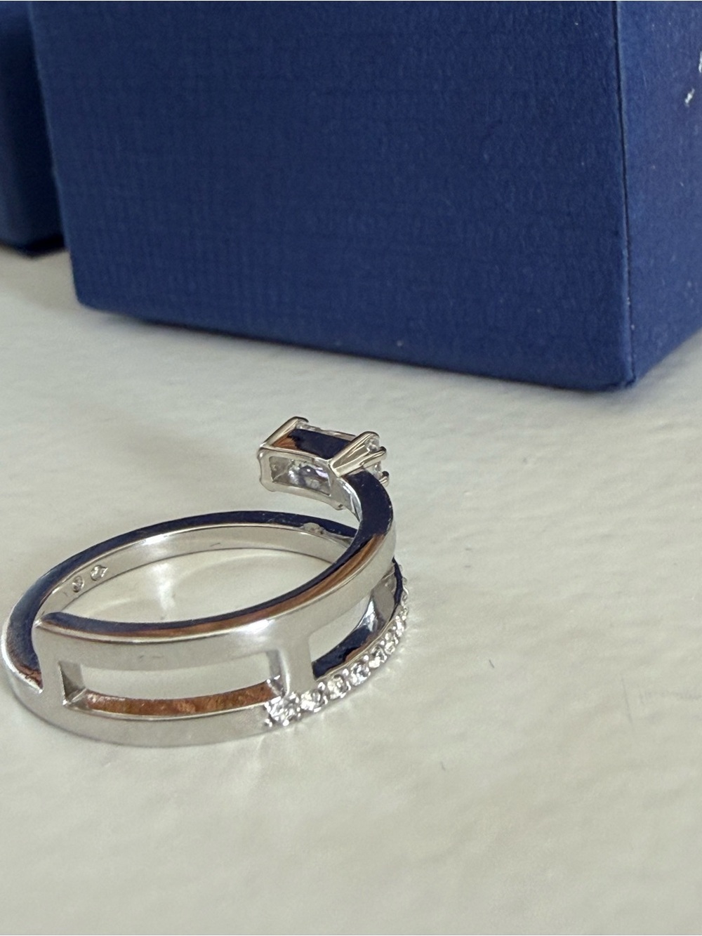 NWT Swarovski Crystal Open Wrap Ring Size 52 US 5.75 Box & Tag - Picture 6 of 10